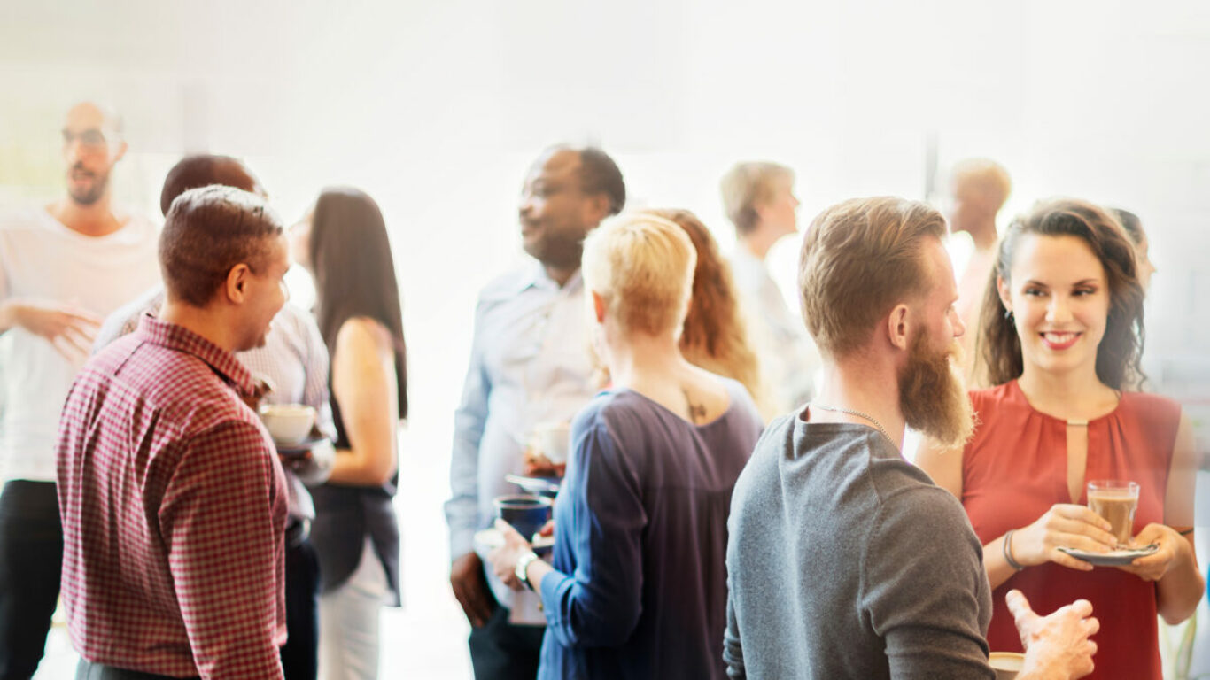 Diverse people at the office party